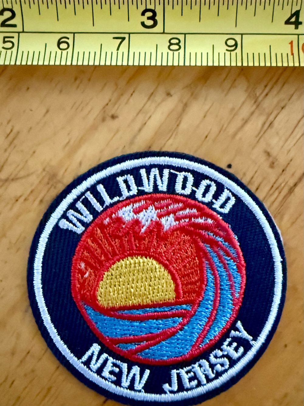 Wildwood New Jersey Embroidered Patch - Navy, Red, Yellow, Blue